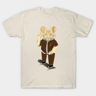 skateboarder african wild dog T-Shirt